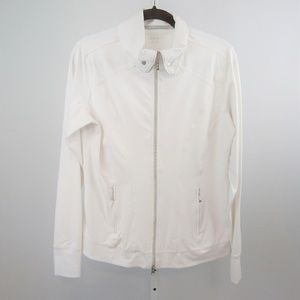 Jofit Dynamic White Zip Front Jacket Size Large